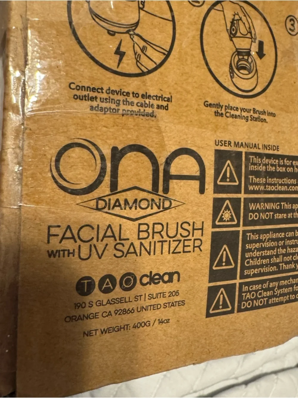 TAO clean ONA Diamond Facial Cleansing Brush- new in box